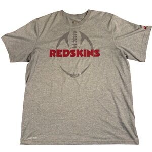Nike NFL Washington Redskins Dri-FIT Heather Gray Graphic T-Shirt Mens XL